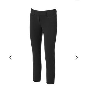 Black cropped dress pants